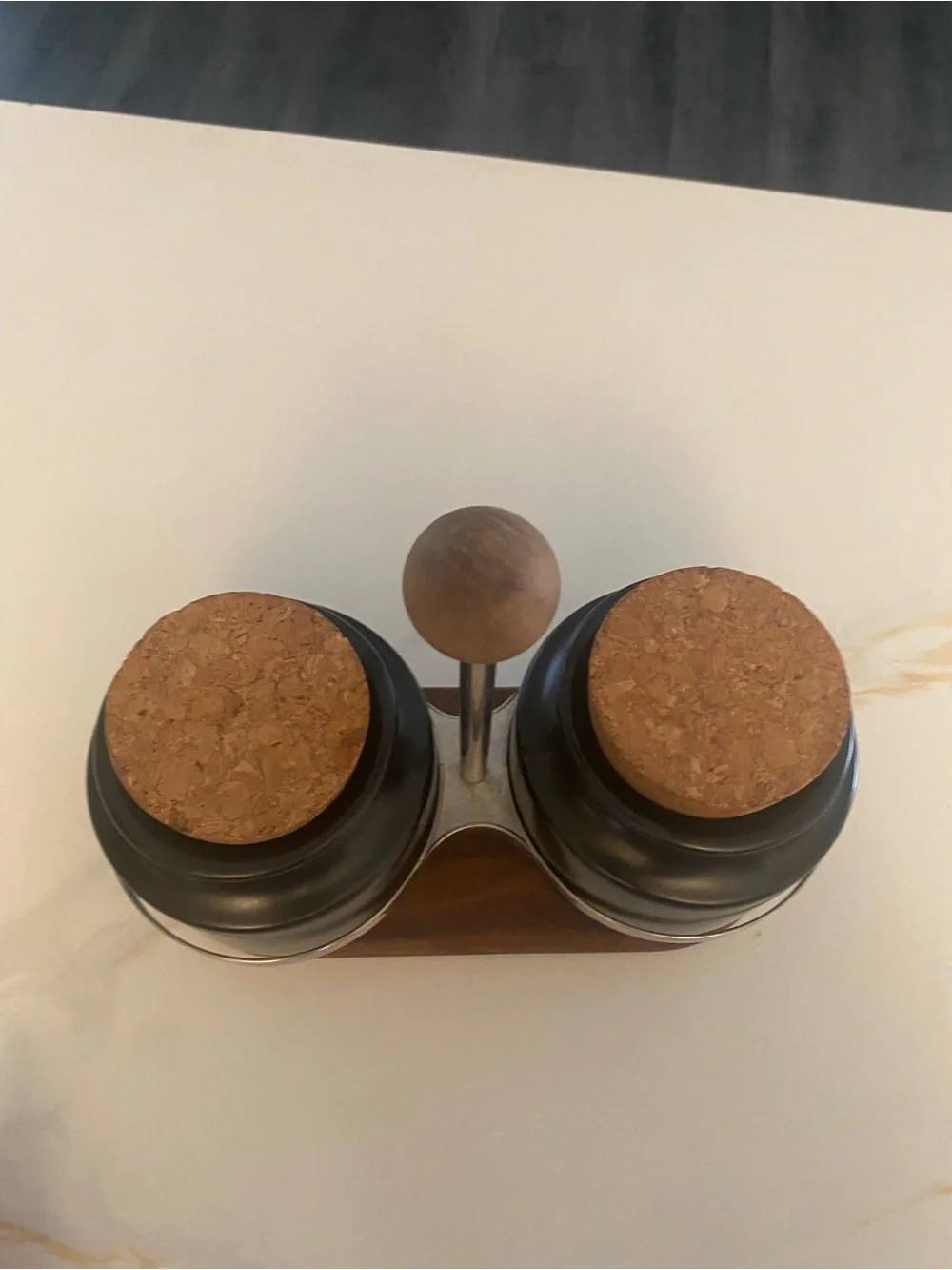 IKEA Black Kitchen Canister Set with Cork Lids